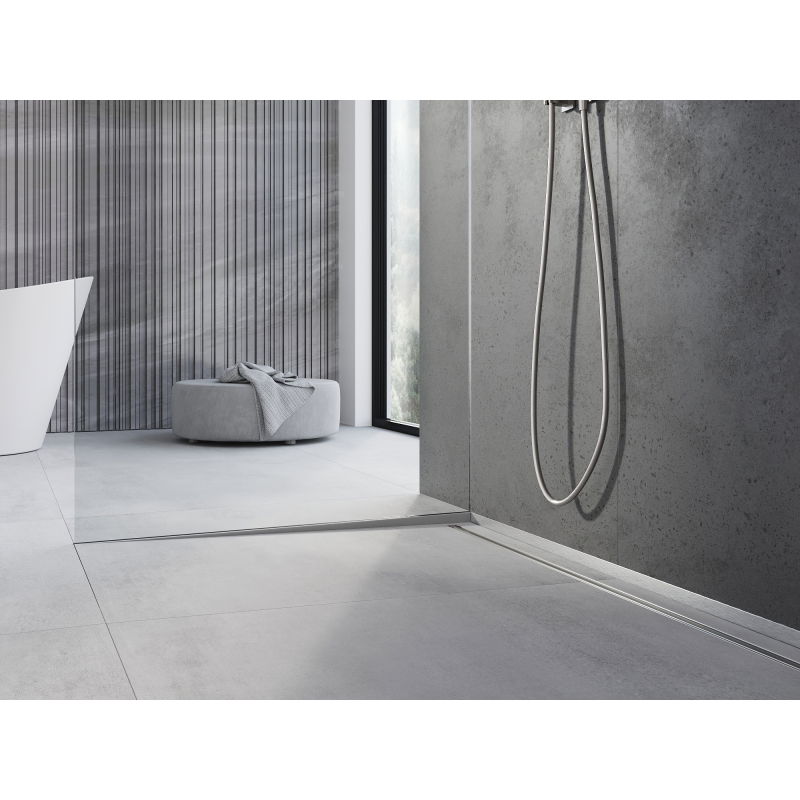 Mexen Line-B gradient strip for glass 180 cm left, inox - 181004180L