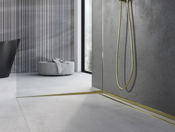 Mexen Line-B sloped strip for glass 180 cm left, gold - 185004180L
