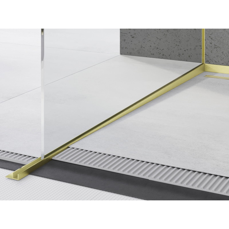 Mexen Line-B drip edge strip for glass 120 cm left, brushed gold - 185504120L