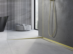 Mexen Line-B drip edge strip for glass 120 cm left, brushed gold - 185504120L