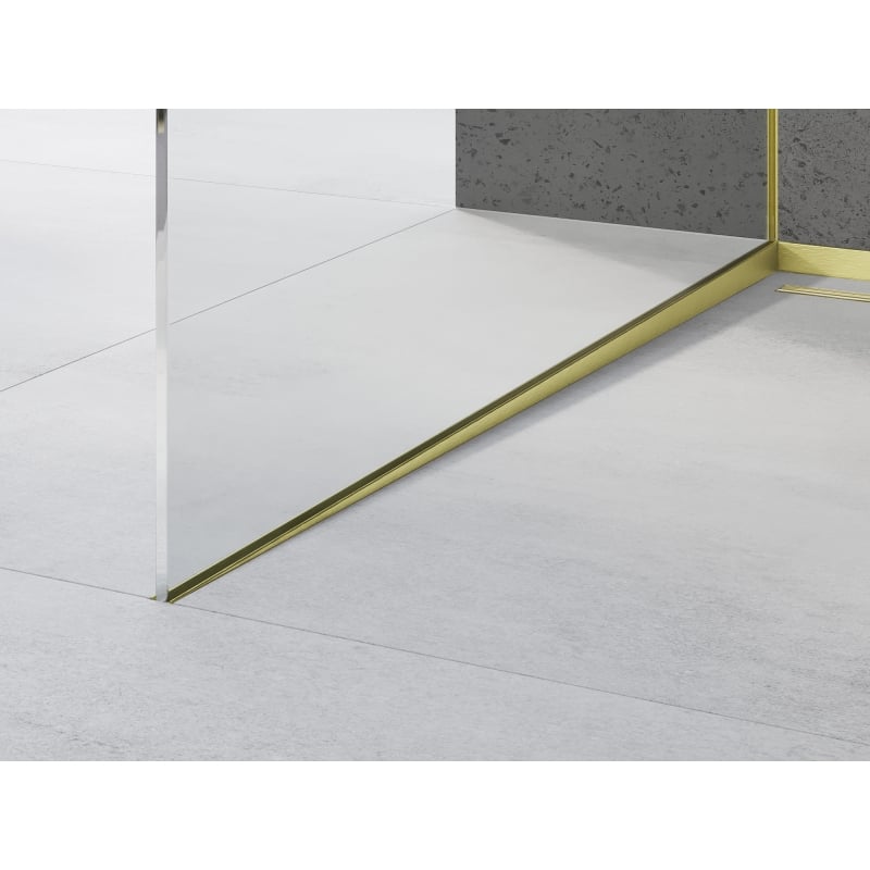 Mexen Line-B slope strip for glass 180 cm left, gold brush - 185504180L