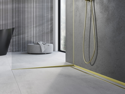 Mexen Line-B sloping strip for glass 180 cm left, gold brush - 185504180L