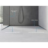 Mexen Line-B 120 cm slope strip for glass, left, black - 187004120L