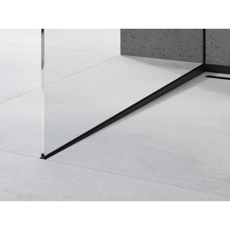 Mexen Line-B 120 cm slope strip for glass, left, black - 187004120L