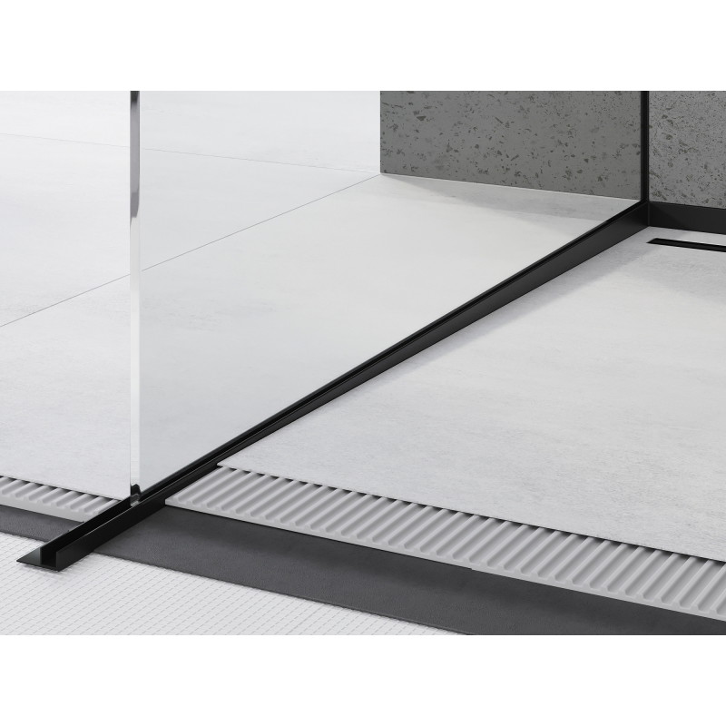 Mexen Line-B 120 cm slope strip for glass, left, black - 187004120L