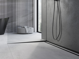 Mexen Line-B sloped strip for glass 180 cm left, black - 187004180L