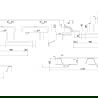Mexen Otis double countertop sink 121 x 46.5 cm, white matte - 25181201D