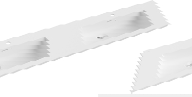 Mexen Otis double countertop washbasin 141 x 46.5 cm, white matte - 25181401D