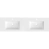 Mexen Otis Built-in Double Sink 161 x 46.5 cm, White Gloss - 25181600D