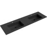 Mexen Otis double countertop washbasin 161 x 46.5 cm, matte black - 25181671D