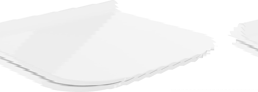 Mexen slow-closing slim toilet seat, duroplast, white gloss - 39070100