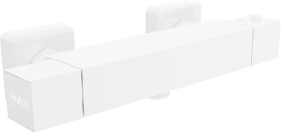 Mexen Cube thermostatic shower mixer tap, White - 77200-20