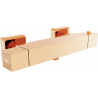 Mexen Cube thermostatic shower faucet, rose gold - 77200-60