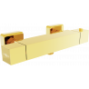 Mexen Cube thermostatic shower tap, gold - 77200-50