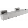 Mexen Cube thermostatic shower faucet, brushed gun gray - 77200-66