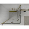 Mexen Lima Duo folding shower cabin 80 x 80 cm, transparent, gold - 856-080-080-50-00-02