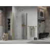 Mexen Lima Duo folding shower cabin 90 x 90 cm, transparent, gold - 856-090-090-50-00-02
