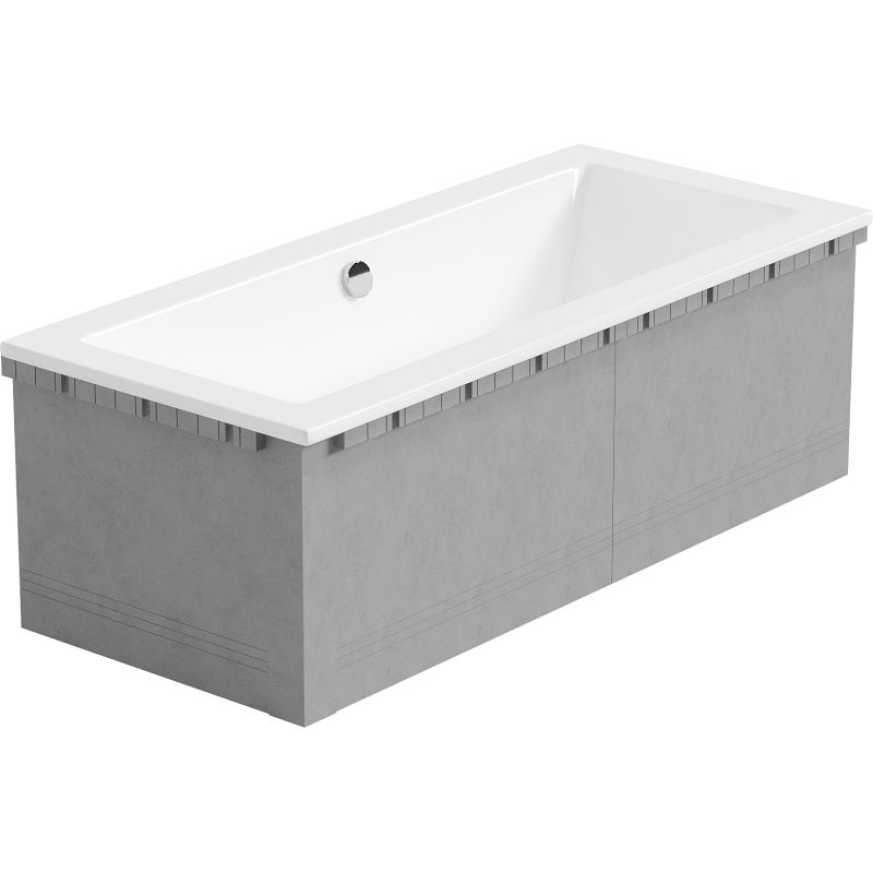 Mexen X-ST Styrofoam Casing for Rectangular Bath 120-150 x 70-90 cm, White - 55020-00