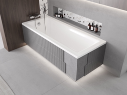 Mexen X-ST polystyrene casing LED for rectangular bathtub 120-150 x 70-90 cm, white - 55020-01