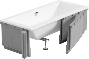 Mexen X-ST polystyrene housing LED for rectangular bath 160-190 x 70-90 cm, white - 55021-01