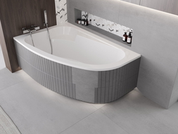 Mexen X-ST Styrofoam LED casing for corner bathtub 240 cm, white - 55022-01