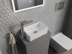 Mexen Nadia countertop washbasin 36 x 23 cm, White - 21613600
