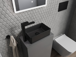 Mexen Nadia countertop washbasin 36 x 23 cm, black matte - 21613685