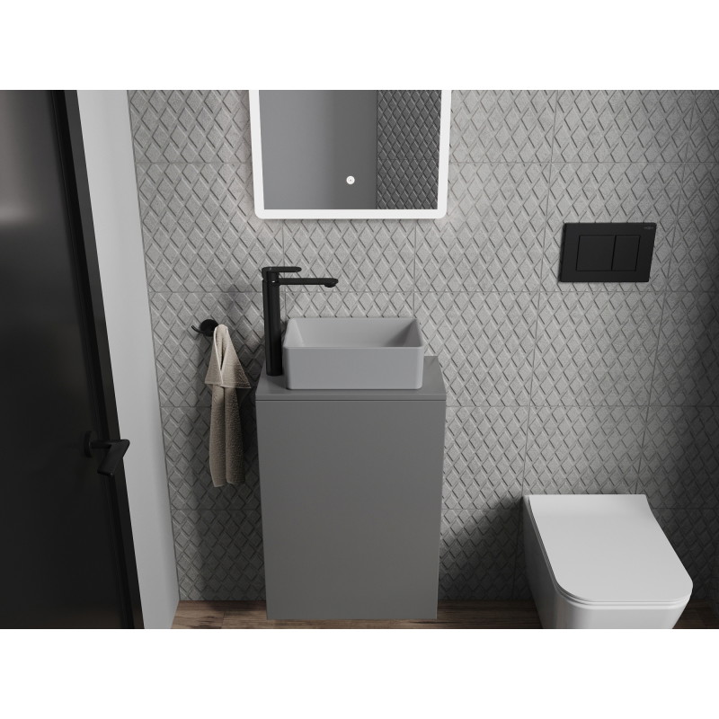 Mexen Nadia countertop washbasin 36 x 23 cm, light gray matte - 21613661
