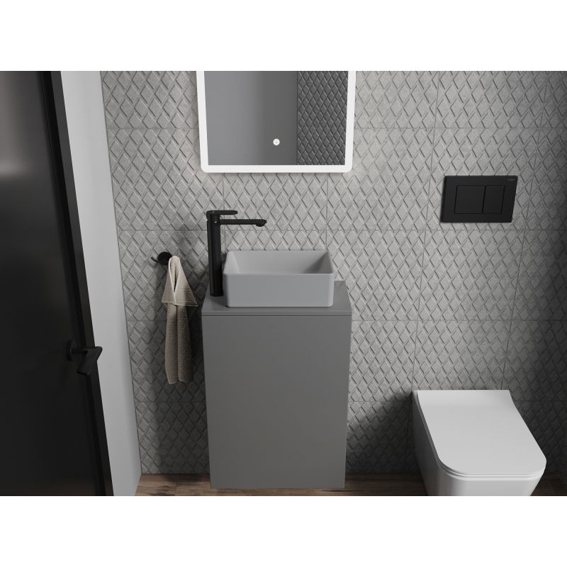 Mexen Nadia countertop washbasin 36 x 23 cm, light grey matte - 21613661