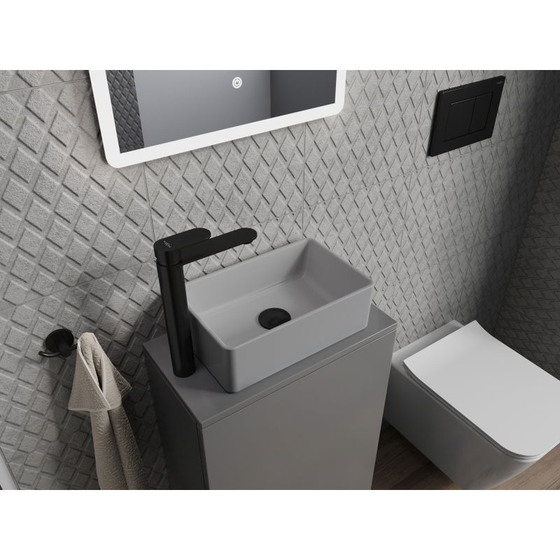 Mexen Nadia countertop washbasin 36 x 23 cm, light grey matte - 21613661