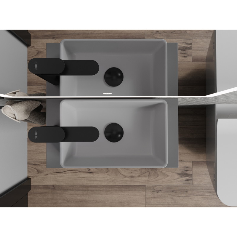 Mexen Nadia countertop washbasin 36 x 23 cm, light gray matte - 21613661