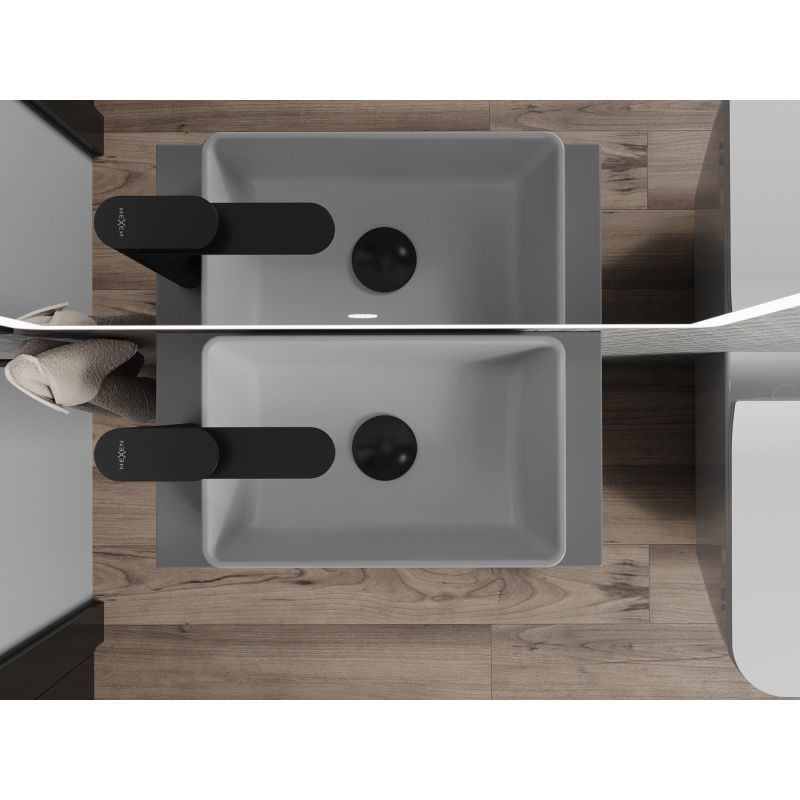 Mexen Nadia countertop washbasin 36 x 23 cm, light grey matte - 21613661