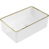 Mexen Nadia countertop sink 36 x 23 cm, white/gold rim - 21613605