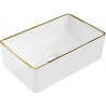 Mexen Nadia countertop washbasin 36 x 23 cm, white/gold rim - 21613605