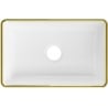 Mexen Nadia countertop basin 36 x 23 cm, white/gold edge - 21613605