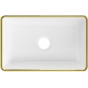 Mexen Nadia countertop washbasin 36 x 23 cm, white/gold rim - 21613605