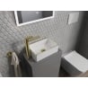 Mexen Nadia countertop basin 36 x 23 cm, white/gold edge - 21613605