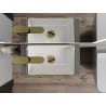 Mexen Nadia countertop sink 36 x 23 cm, white/gold rim - 21613605