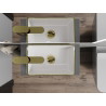 Mexen Nadia countertop washbasin 36 x 23 cm, white/gold rim - 21613605
