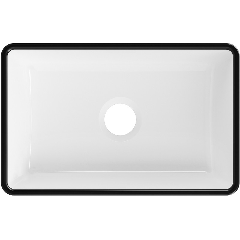 Mexen Nadia countertop washbasin 36 x 23 cm, white/black rim - 21613607