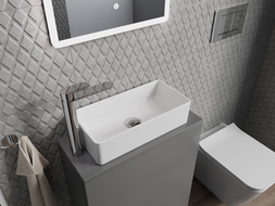 Mexen Nadia countertop washbasin 46 x 23 cm, White - 21614600
