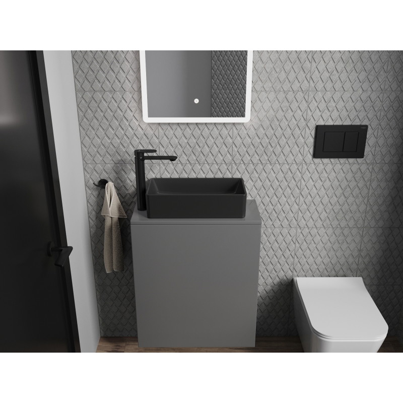 Mexen Nadia countertop sink 46 x 23 cm, matte black - 21614685