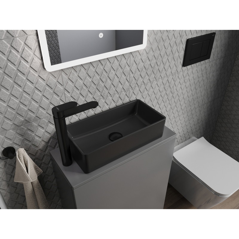 Mexen Nadia countertop sink 46 x 23 cm, matte black - 21614685