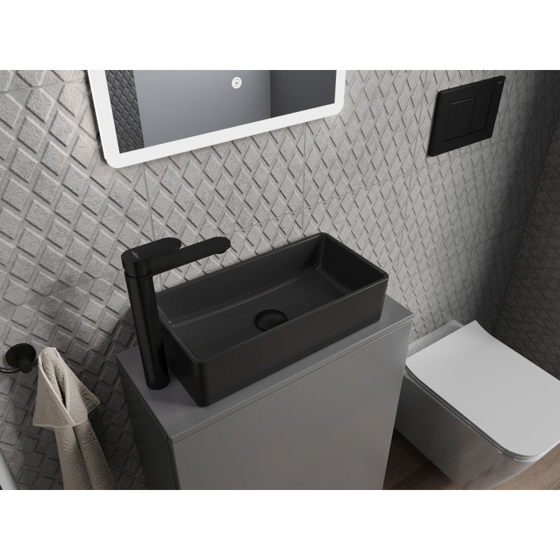 Mexen Nadia countertop washbasin 46 x 23 cm, black matte - 21614685