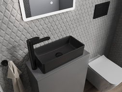 Mexen Nadia countertop washbasin 46 x 23 cm, black matte - 21614685