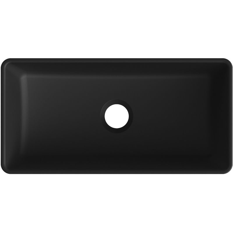 Mexen Nadia countertop washbasin 46 x 23 cm, black matte - 21614685