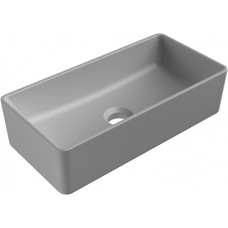 Mexen Nadia countertop washbasin 46 x 23 cm, light gray matte - 21614661