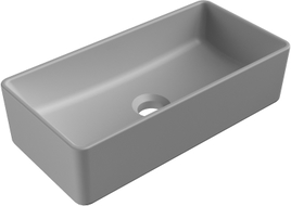 Mexen Nadia countertop washbasin 46 x 23 cm, light gray matte - 21614661