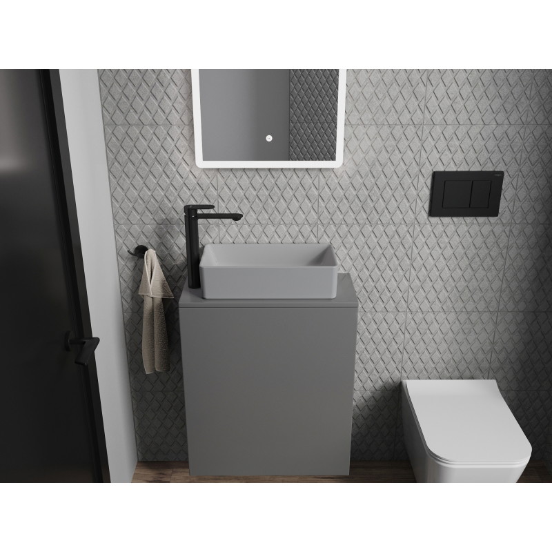 Mexen Nadia 46 x 23 cm countertop washbasin, light gray matte - 21614661