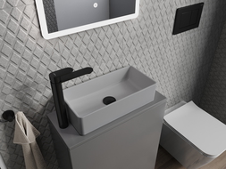 Mexen Nadia countertop washbasin 46 x 23 cm, Light Grey matt - 21614661